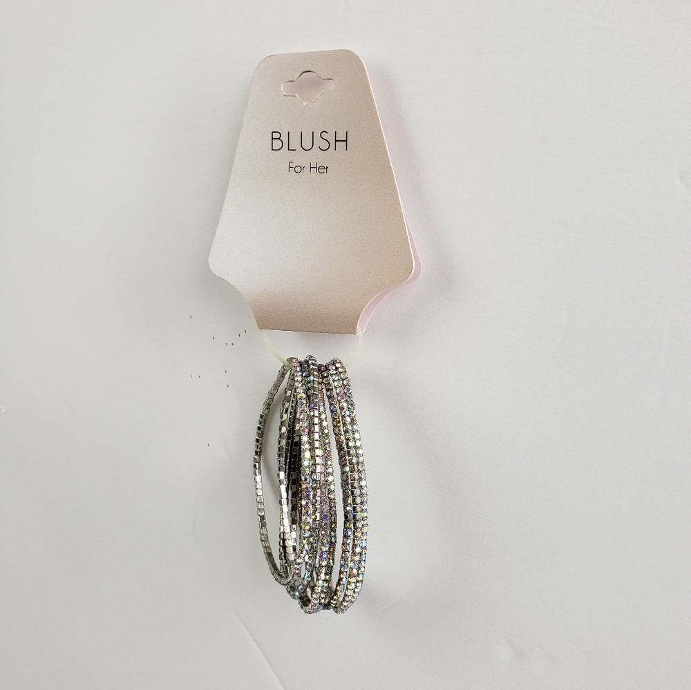 Silver Rhinstone Bracelets Set! - Picture 2 of 7